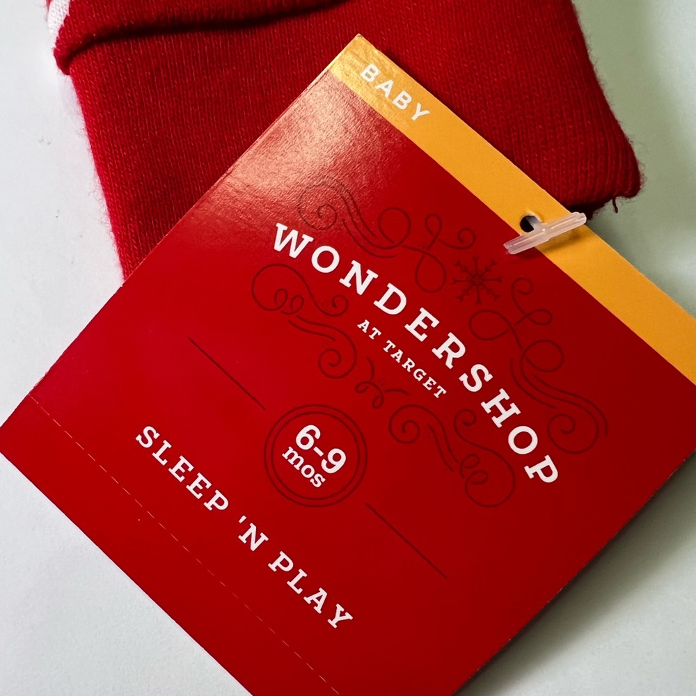 Target Bullseye Wondershop Baby Sleep N’ Play Microfleece Onesie - Size 6-9 MO - Picture 2 of 5